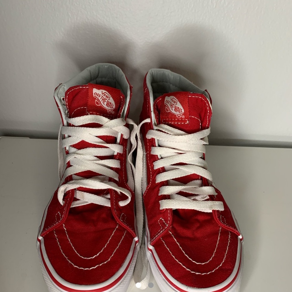 Red high top vans